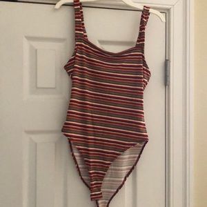 Forever 21 Striped Bodysuit